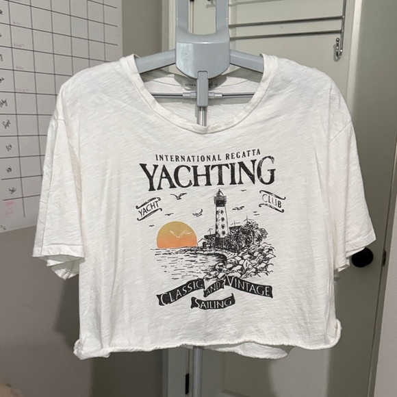 Altar'd State Cream Crop Top - Picture 1 of 9